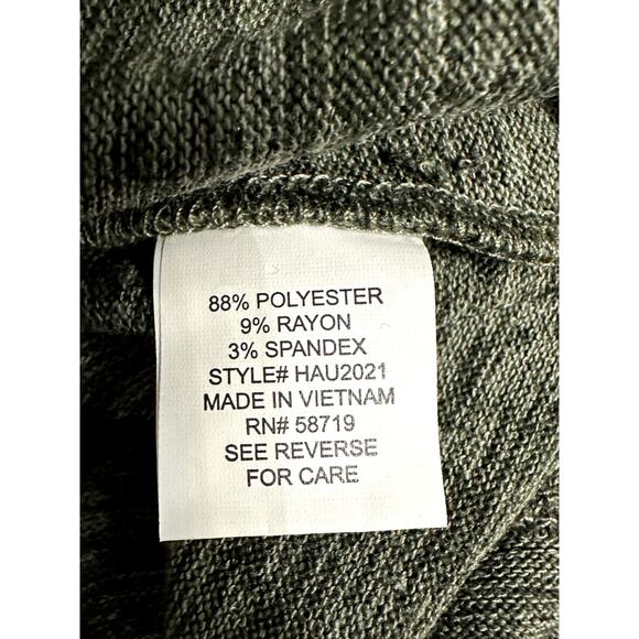 NY Collection Top Twist Front Keyhole Neckline Heathered Olive Green W US 2X NWT - Picture 12 of 12